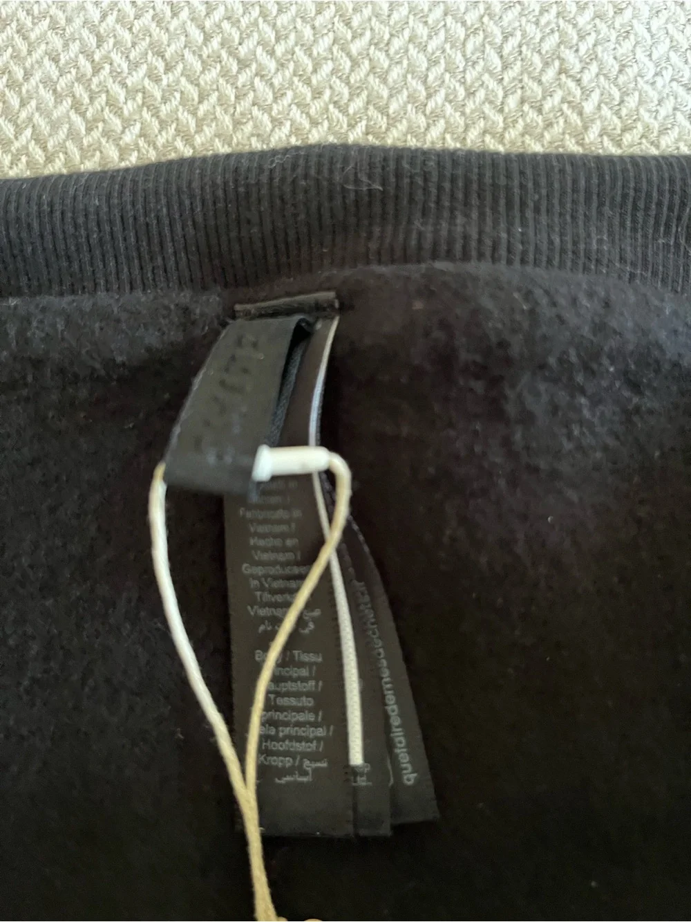 NWT Skims Black Ribbed Foldover Mini Skirt Size Medium